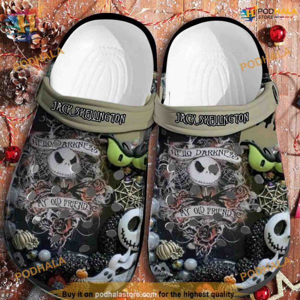 Jack Skellington Nightmare Christmas Crocband Crocs, Funny Christmas Gifts
