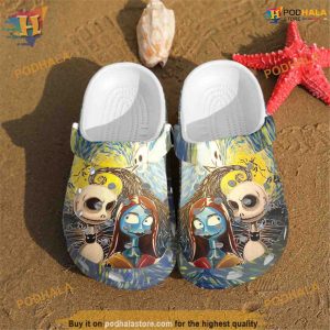 Jack Skellington Sally Vangogh Nightmare Christmas Crocs, Funny Xmas Gifts