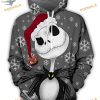 Jack With Christmas Hat 3D Hoodie, Funny Xmas Gifts