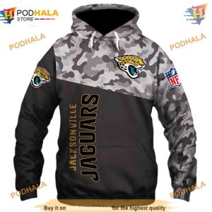 Jacksonville Jaguars Military NFL Hoodie 3D, Durable NFL Merchandise