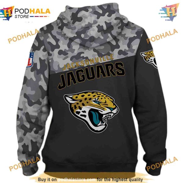 Jacksonville Jaguars Military NFL Hoodie 3D, Durable NFL Merchandise