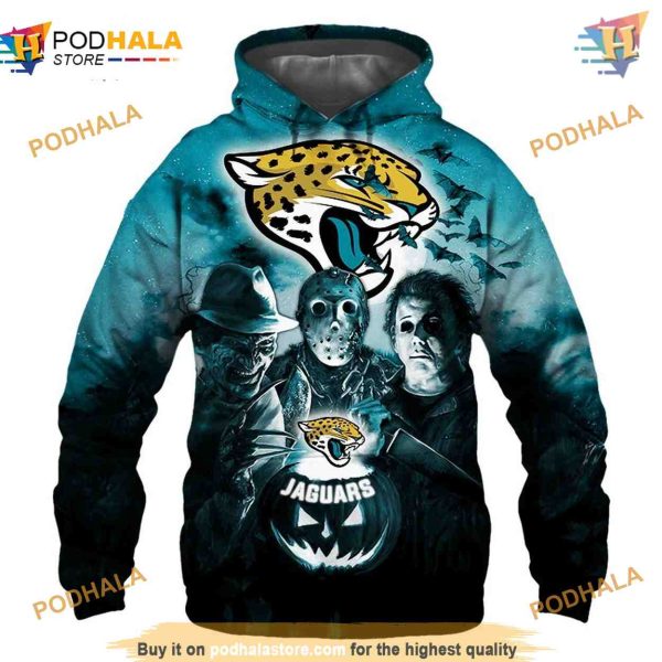 Jacksonville Jaguars NFL Hoodie 3D, Halloween Horror NFL Merchandise