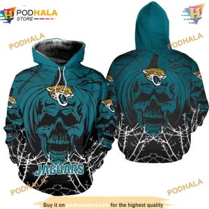 Jacksonville Jaguars NFL Hoodie 3D Halloween, Pumpkin Print NFL Apparel
