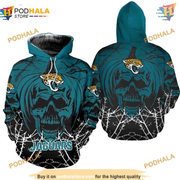 Jacksonville Jaguars NFL Hoodie 3D Halloween, Pumpkin Print NFL Apparel