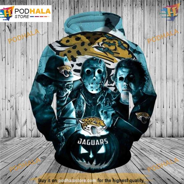 Jacksonville Jaguars NFL Hoodie 3D, Horror Night NFL Apparel Halloween