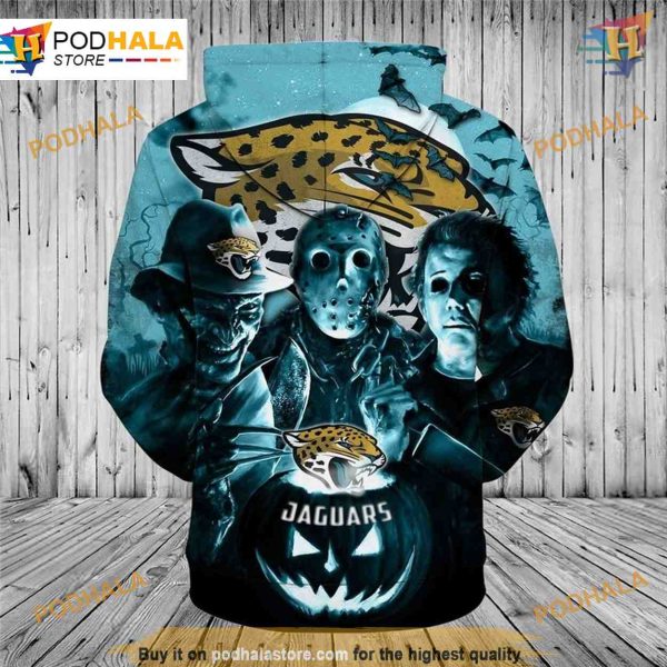 Jacksonville Jaguars NFL Hoodie 3D, Horror Night NFL Apparel Halloween