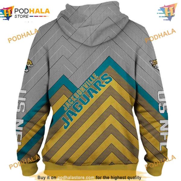 Jacksonville Jaguars NFL Hoodie 3D, S-5XL NFL Apparel Long Sweatshirt