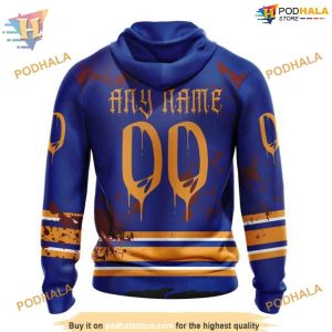 Jersey Ribs Halloween Design NHL Specialized Buffalo Sabres 3D Hoodie 2