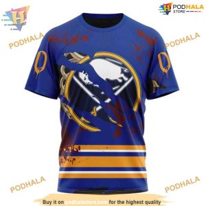 Jersey Ribs Halloween Design NHL Specialized Buffalo Sabres 3D Hoodie 3