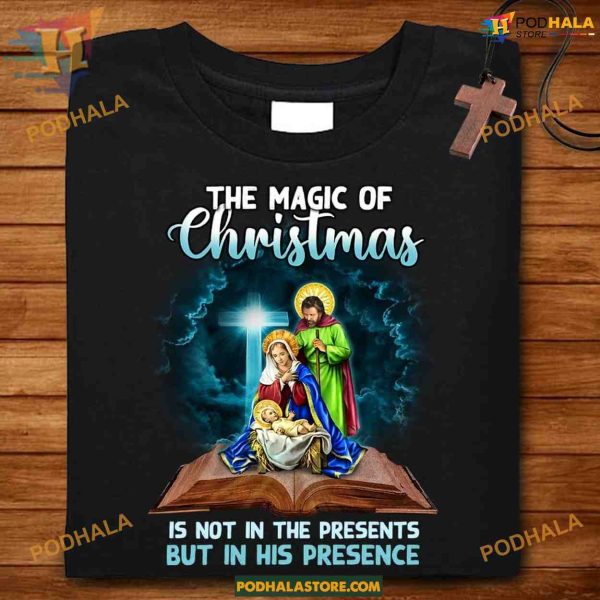 Jesus Christ Christmas Presence Tee, Family Christmas Shirt Ideas