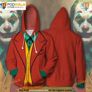 Joker 3D Hoodie, Movie Horror Killer & Trending Apparel