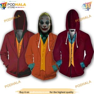Joker 3D Hoodie Movie Horror Killer Trending Apparel 2