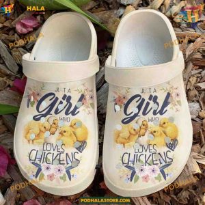 Just A Girl Loves Chicken Crocs, Funny Crocs for Kids