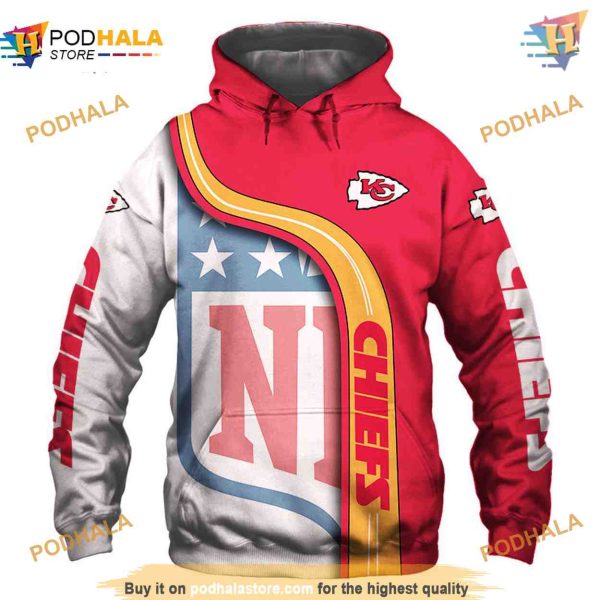 Kansas City Chiefs 3D Hoodie Pullover Sweatshirt NFL for fans, Chiefs Gifts