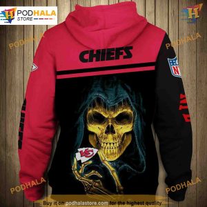 Kansas City Chiefs 3D Skull Hoodie Fans Favorite Chiefs Gifts 2