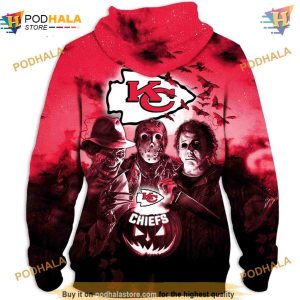 Kansas City Chiefs Hoodie 3D Halloween Horror Chiefs Apparel Gift 2