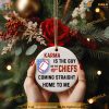 Karma Is The Guy On The Chiefs Glitter Concert Ornament, Christmas Gift Fans