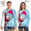 Kawaii Snowman Christmas Sweatshirt 3D Hoodie, Creative Christmas Gifts