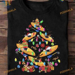 Kayak Santa Hat & Xmas Lights Shirt, Matching Family Xmas Shirt