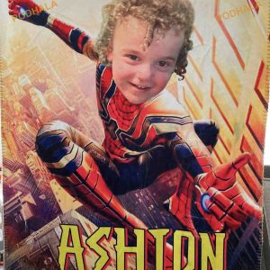 Kids Superhero Spiderman Blanket, Custom Photo Boys' Blanket, Personalized Gift