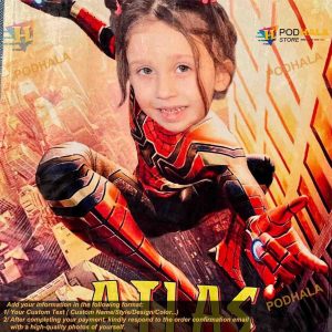 Kids Superhero Spiderman Blanket Custom Photo Boys Blanket Personalized Gift 2