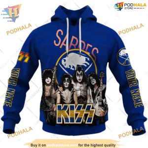 Kiss Band Style Personalized NHL Buffalo Sabres 3D Hoodie Exclusive 1