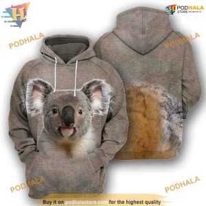 Koala Full All Over Printed Animal Costume 3D Hoodie Sweatshirt 1