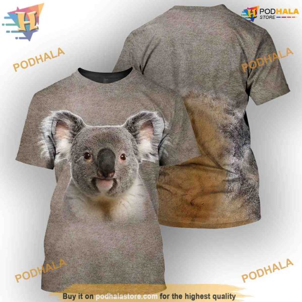 Koala Full All Over Printed Animal Costume 3D Hoodie Sweatshirt