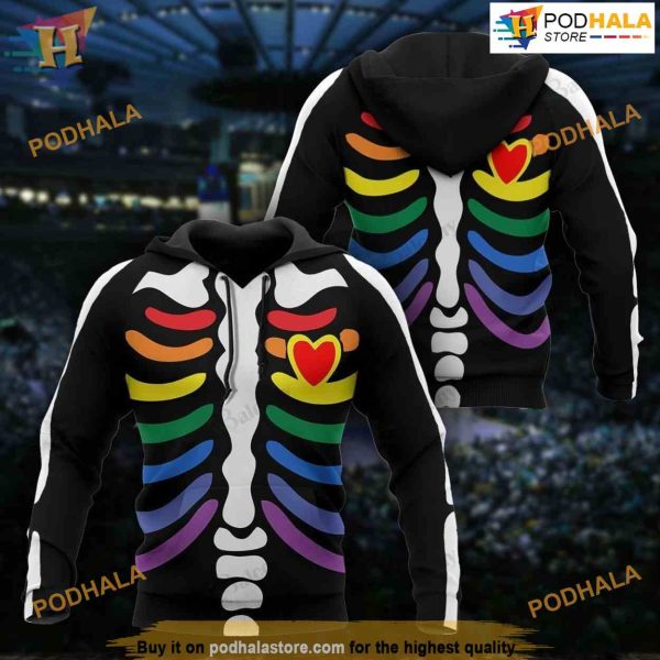 LGBT X-Ray All Over Printed 3D Hoodie Sweatshirt