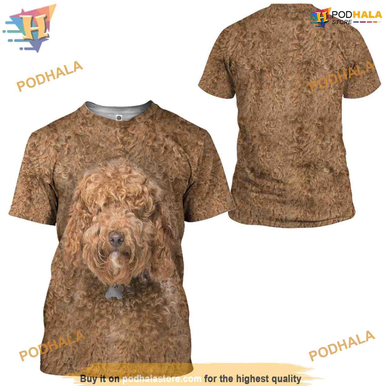 Labradoodle Dog Costume Full All Over Printed 3D Hoodie Sweatshirt Labradoodle Dog Costume Full All Over Printed 3D Hoodie Sweatshirt