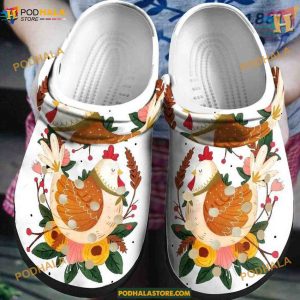 Lady Chicken Flower Personalized Crocs, Trending Gifts for Chicken Lovers