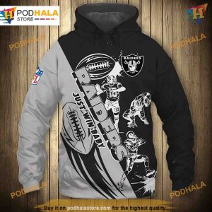 Las Vegas Raiders NFL Hoodie 3D Cartoon, Trendy NFL Apparel Design
