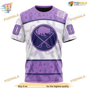 Lavender Fight Cancer Special Personalized NHL Buffalo Sabres Hoodie 3D 3