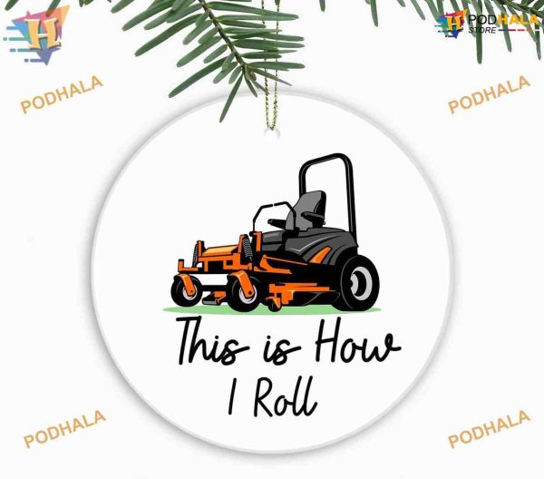 Lawn Mower Ornament Personalized Family Christmas Tree Decor for Men