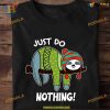 Lazy Christmas Sloth Dressing Tee, Matching Family Xmas Shirt