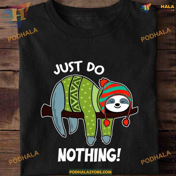 Lazy Christmas Sloth Dressing Tee, Matching Family Xmas Shirt