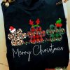 Leopard Plaid Dog Footprints Christmas Shirt, Funny Xmas Gifts