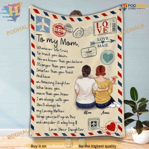 Letter to Mom Mother's Day Reflection Christmas Blanket Gift