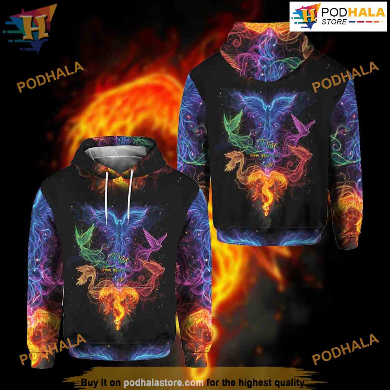 Lgbt Pride Rise From Your Ashes All Over Printed 3D Hoodie Sweatshirt Lgbt Pride Rise From Your Ashes All Over Printed 3D Hoodie Sweatshirt