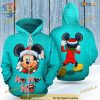 Light Blue Santa Mickey 3D Hoodie, Funny Christmas Gift Ideas