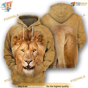 Lion Full All Over Printed Animal Costume 3D Hoodie Sweatshirt 1