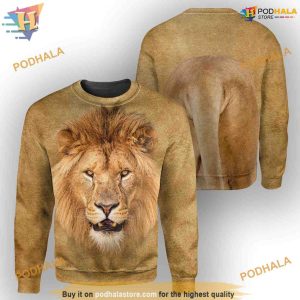Lion Full All Over Printed Animal Costume 3D Hoodie Sweatshirt 2