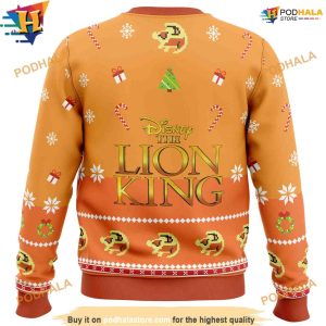 Lion King Pumba Ugly Christmas Sweater Family Friends Funny Festive Wear 3