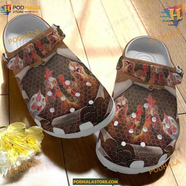 Little Barn Big Chicken Classic Crocs Shoes, Funny Crocs for Rural Life