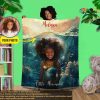 Little Mermaid Personalized Photo Face Blanket for Daughter, Custom Fleece Kids Gift