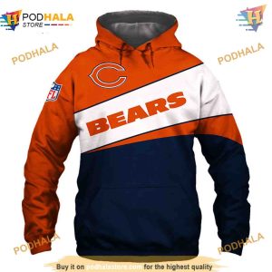 Long Sleeve Chicago Bears 3D Hoodie NFL Bears Clothing 1