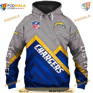 Los Angeles Chargers 3D Hoodie Long Sweatshirt Size S 5XL 1