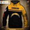 Los Angeles Chargers Skull 3D Hoodie, Pullover Sweatshirt