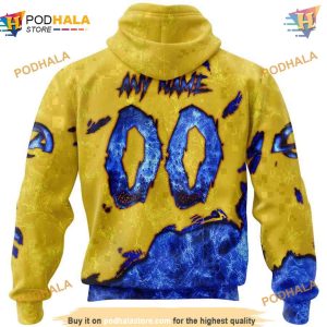 Los Angeles Rams 3D Hoodie Gift Devil Eyes Fan Apparel 2