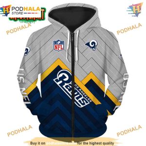 Los Angeles Rams 3D Hoodie Long Sweatshirt Sizes S 5XL 2